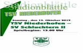 Sonntag , den 13. Oktober 2019 TSV Niederhofen SV ...