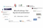Workshop für Systemanbieter
