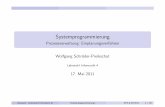 Prozessverwaltung: Einplanungsverfahren Wolfgang Schr¨oder ...