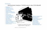 Auswertung Multivariate Analyse: Einführung in das COX-Modell