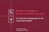 Blockchain Technologie als Baustein der Mobilität der Zukunft