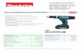 Makita Product Information Sheet: Akku-Schlagbohrschrauber ...