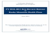 FY 2010–2011 SITE REVIEW REPORT - HCPF