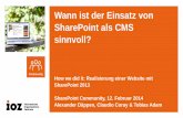 Wann ist der Einsatz von SharePoint als CMS sinnvoll?