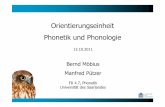 Orientierungseinheit Phonetik und Phonologie - Computerlinguistik