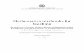 Mathematics textbooks for teaching - GUPEA