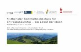 Kitzbüheler Sommerhochschule für Entrepreneurship – ein