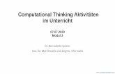 Computational Thinking Aktivitäten im Unterricht
