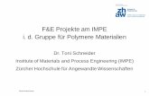F&E Projekte am IMPE i. d. Gruppe für Polymere Materialien