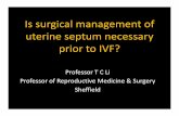 Is surgical management of uterine septum necessary prior ...
