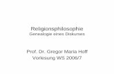 Religionsphilosophie Genealogie eines Diskurses