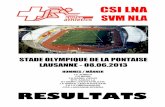RESULTATS - Stade Lausanne