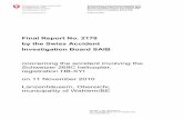Final Report No. 2178 by the Swiss Accident Investigation ...