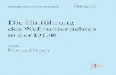 Die Einführung des Wehrunterrichtes in der DDR