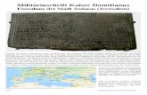 Militärinschrift Kaiser Domitianus