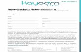 Bestellschein Schutzkleidung - Kayoom GmbH