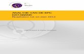 ANALYSE VAN DE EPC DATABANK - Energiesparen