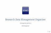 Research Data Management Organiser