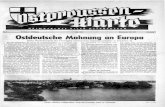 Ostdeutsche Mahnun agn Europa - Preußische Allgemeine Zeitung