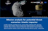 Mission analysis for potential threat scenarios: kinetic ...