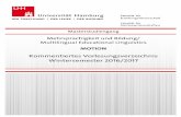Kommentiertes Vorlesungsverzeichnis Wintersemester 2016/2017