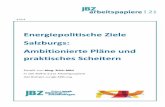 Energiepolitische Ziele Salzburgs: Ambitionierte Pläne und ...