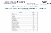 Übersicht Stecker- / Kabelsätze Renault/Citroën/Peugeot/Dacia