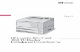 Leitfadenzur Inbetriebnahme 4050 TN Drucker HP LaserJet ...