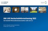 UNI LIVE Hochschulinformationstag 2022