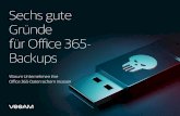 Sechs gute Gründe für Office 365- Backups