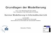 Grundlagen der Modellierung - Didaktik der Informatik
