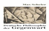 Scheler: Deutsche Philosophie der Gegenwart
