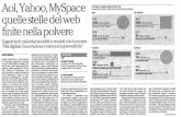 ,Aol, Yahoo, MySpace quelle stelle del web finite nella