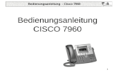 Bedienungsanleitung - Cisco 7960 1 Bedienungsanleitung CISCO 7960