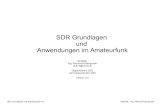 SDR Grundlagen und Anwendungen im Amateurfunk - .â€‍A Software-defined Radio for the Massesâ€œ im