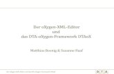Der oXygen-XML-Editor und das DTA-oXygen-Framework .Der oXygen-XML-Editor und das DTA-oXygen-Framework
