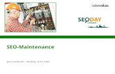 SEO Maintenance - SEODay 2015