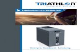 Lithium-Ionen Batterien - AIM Batterie Vertriebs GmbH Lithium-Ionen Batterie neue Wege! Im Vergleich