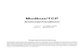 Modbus/TCP - Modbus/TCP Anwenderhandbuch Version: 2.10 (M£¤rz 2019) Bestellnr.: Modbus/TCP Originalbetriebsanleitung