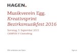 Kreativsprint Bregenzerw¤lder Bezirksmusikfest 2016