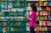 Search Talk Time: Bing Shopping Kampagnen
