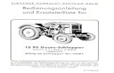 amoko.free.  Manual za traktor...K LOCKNER-  Bedienungsanleitung und Ersatzteilliste fijr 15 PS Deutz-Schlepper L 514: l, 5 Gang lugekhlt Gitig Schlepper Nr. 7518/1