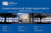 International Management - 1 International Management University of Applied Sciences Strategy Tourism Finance Marketing Sports Languages Media Event Communication Bachelor of Arts
