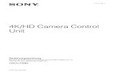 4K/HD Camera Control Unit - pro.sony 4K/HD Camera Control Unit Bedienungsanleitung Bitte lesen Sie dieses