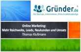 Online Marketing: Mehr Reichweite, Leads, Neukunden .Online Marketing: Mehr Reichweite, Leads,