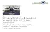 UML und SysML im Umfeld von eingebetteten .2 Gliederung Mathematik und Informatik, UML+SysML, 12.01.2012