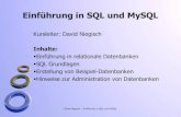 SQL und MySQL - yahg. MS Access und MS SQL Server, Oracle, MySQL 3. Objektorientiertes Datenbankmodell