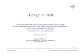 Design to Cost - .Design to Cost © Sch¶ler & Partner - Unternehmensberatung Design to Cost Ganzheitliches