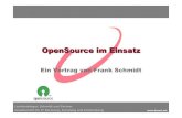 OpenSource im Einsatz - .Point in Time Recovery ... systems (e.g. MaxDB, Firebird, PostgreSQL, MS