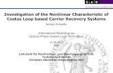 Investigation of the Nonlinear Characteristic of Costas ... Investigation of the Nonlinear Characteristic